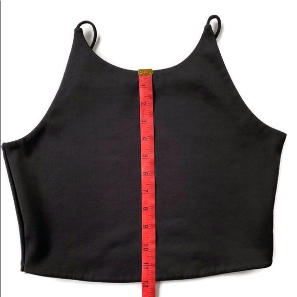 Zara Black Crop Top High Neck Tank - Picture 7 of 10